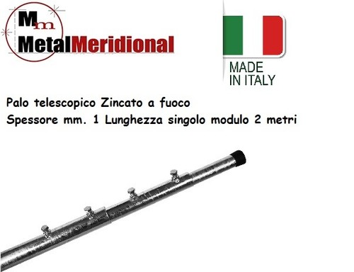 Palo metri zincato - palo,